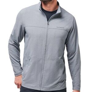 TravisMathew Heather Gray Valley View Heater Full-Zip Jacket 1MAA181NL Golf
